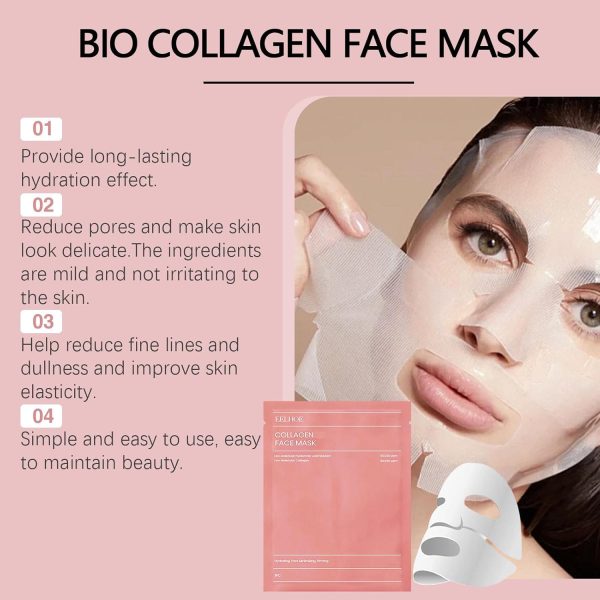 01 Pc Bio-collagen Real Deep Mask, Hydrating Over Night, Facial Sheet Mask, Pore Minimising, Firming, Collagen Mask, Hydrating Overnight Skin Care Mask – 36gram