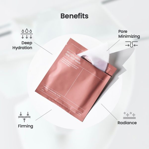 01 Pc Bio-collagen Real Deep Mask, Hydrating Over Night, Facial Sheet Mask, Pore Minimising, Firming, Collagen Mask, Hydrating Overnight Skin Care Mask – 36gram