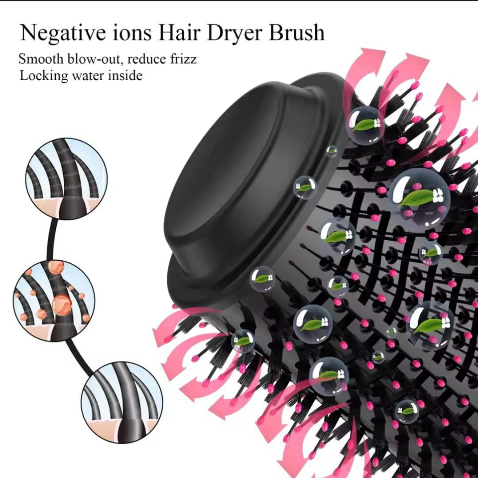 One Step 2 in 1 Hair Dryer & Brush Brush for Fast Drying, Straightening, Curling