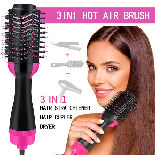 One Step 2 in 1 Hair Dryer & Brush Brush for Fast Drying, Straightening, Curling