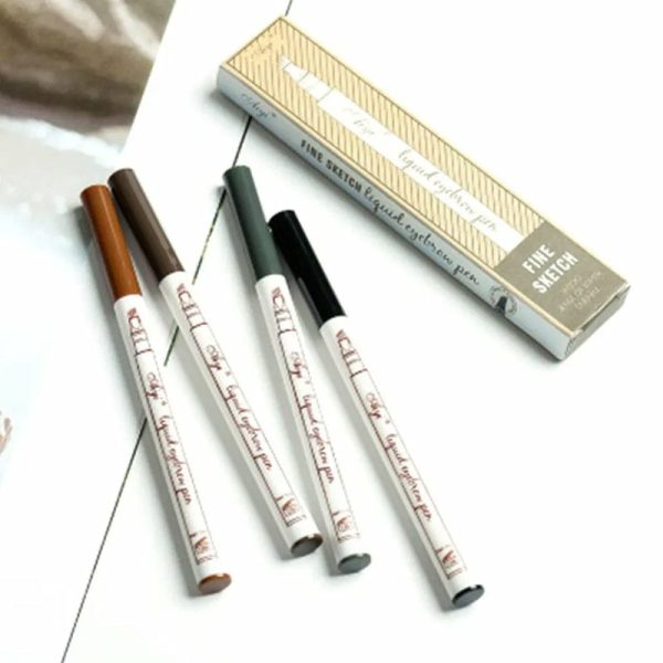4 Tip Waterproof Eyebrow Pen | Waterproof Tattoo Tint Fine Sketch Liquid Eyebrow Pencil | Createsur Natal Makeup Effect