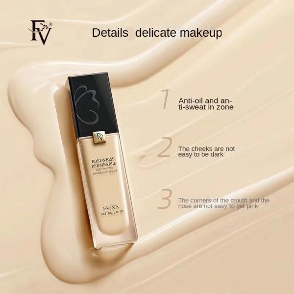 Fv Edelweiss Liquid Refreshing Essence Fvina Foundation Skin Care Dry Oil Skin Long-lasting Base Makeup Imported