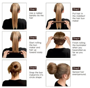 Hair Bun Maker French Twist Hair Fold Wrap Snap For Hair Easy Bun Hair Tool Ballet Bun For Kids And Women(random Color)