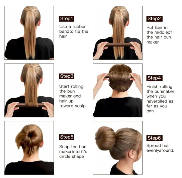 Hair Bun Maker French Twist Hair Fold Wrap Snap For Hair Easy Bun Hair Tool Ballet Bun For Kids And Women(random Color)