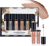 Heng Fang 6 Pcs Liquid Diamond Glitter Eyeshadows Set – Waterproof, Long-lasting, Vibrant Colors With Lightweight Texture For Bold & Sparkling Eye Makeup