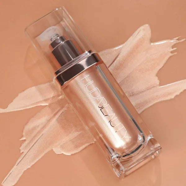 Huda Beauty N.y.m.p.h. All Over Body Highlighter – Liquid Illuminator For Face, Body & Legs – Water-based, Long-lasting Glow – 35 Ml