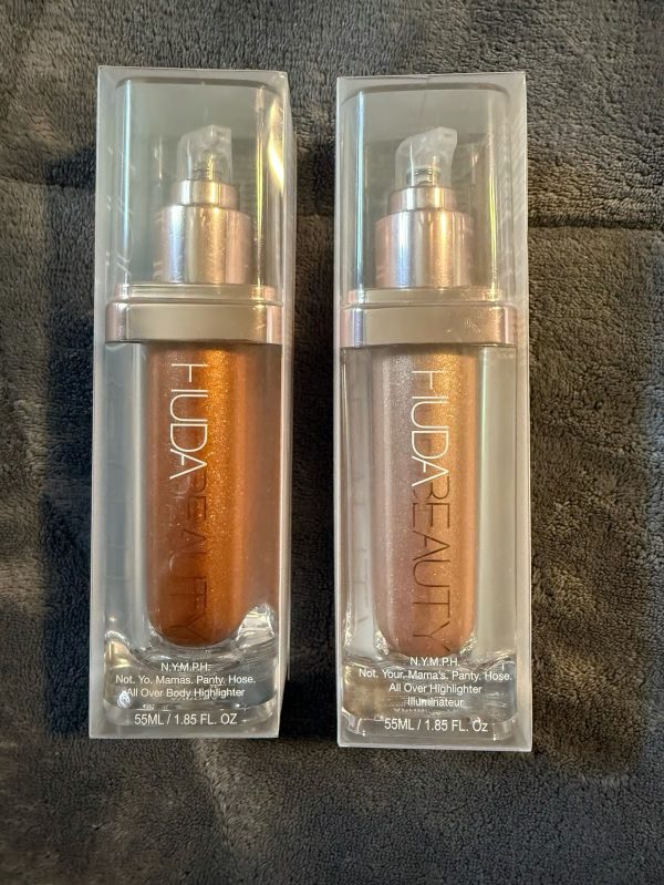 Huda Beauty N.y.m.p.h. All Over Body Highlighter – Liquid Illuminator For Face, Body & Legs – Water-based, Long-lasting Glow – 35 Ml