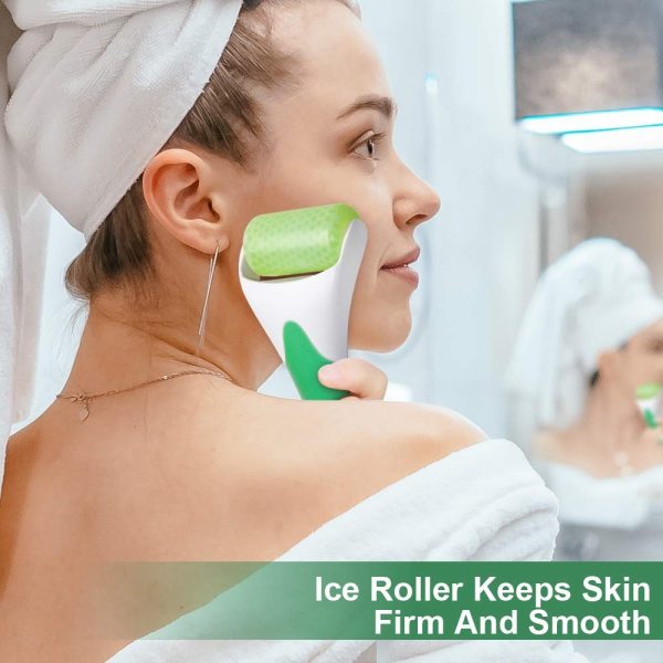 Marzahar Ice Roller For Face & Eye Puffiness Relief, Cold Gel Ice Face Roller Massager – Ice Roller Cool Roller For Face Eye Body Facial Shaping Anti Wrinkle Ice Roller Massager Smooth Skin ( Random Color )
