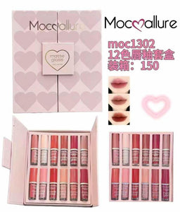Mocallure 12-piece High Pigment Lip Gloss Set | Rich & Vibrant Shades – Pink, Red, Peach, Nude & Maroon |