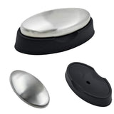 Odor Removing Steel Soap Bar With Stand And Box | Soap For Lazy People | Odor Remover Bar Deodorant Metal Soap Stainless Steel Soap Bar Eliminating Smell Like Onion, Garlic Or Fish And Holder Dishes For Kitchen